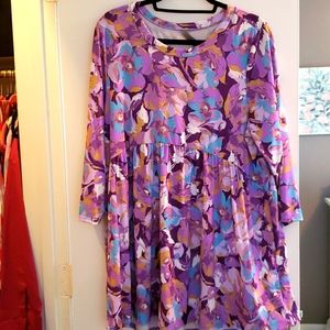 Multicolor baby doll tunic